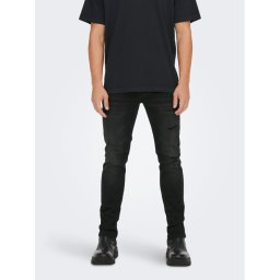 Only & Sons Farmer Loom 22022948 Fekete Slim Fit