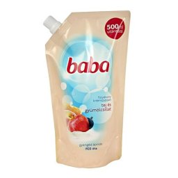 BABA Folyékony szappan utántöltő, 0,5 l, BABA, tej és gyümölcs