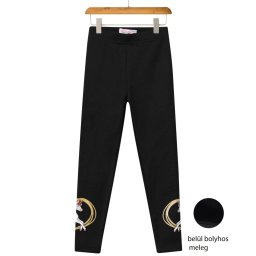 Unikornis meleg thermo leggings fekete