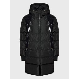 Les Hommes Pehelykabát LF2280040255 Fekete Regular Fit