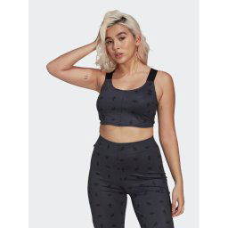 adidas Felső Allover Print Corset HL9159 Szürke Slim Fit
