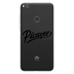 Átlátszó szilikon tok az alábbi mobiltelefonokra Huawei P9 Lite 2017 - Picasee - old logo - black