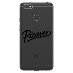 Átlátszó szilikon tok az alábbi mobiltelefonokra Huawei P9 Lite Mini - Picasee - old logo - black