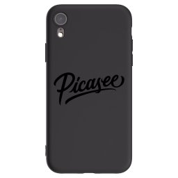 Fekete szilikon tok az alábbi mobiltelefonokra Apple iPhone XR - Picasee - old logo - black