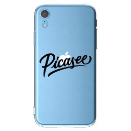 Átlátszó szilikon tok az alábbi mobiltelefonokra Apple iPhone XR - Picasee - old logo - black
