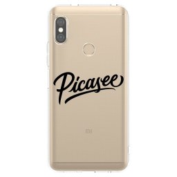Átlátszó szilikon tok az alábbi mobiltelefonokra Xiaomi Redmi Note 5 Global - Picasee - old logo - black