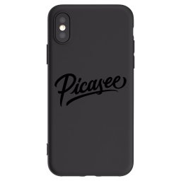 Fekete szilikon tok az alábbi mobiltelefonokra Apple iPhone X/XS - Picasee - old logo - black