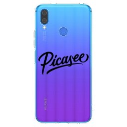 Átlátszó szilikon tok az alábbi mobiltelefonokra Huawei Nova 3i - Picasee - old logo - black