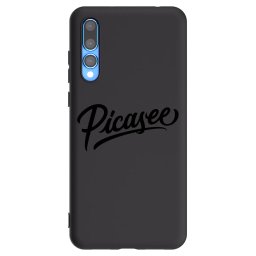 Fekete szilikon tok az alábbi mobiltelefonokra Huawei P20 Pro - Picasee - old logo - black