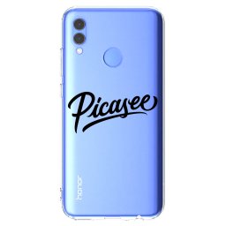 Átlátszó szilikon tok az alábbi mobiltelefonokra Huawei P Smart 2019 - Picasee - old logo - black