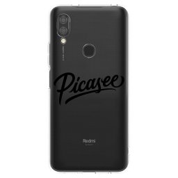 Átlátszó szilikon tok az alábbi mobiltelefonokra Xiaomi Redmi 7 - Picasee - old logo - black
