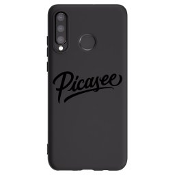 Fekete szilikon tok az alábbi mobiltelefonokra Huawei P30 Lite - Picasee - old logo - black