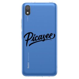 Átlátszó szilikon tok az alábbi mobiltelefonokra Xiaomi Redmi 7A - Picasee - old logo - black