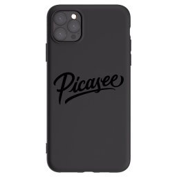 Fekete szilikon tok az alábbi mobiltelefonokra Apple iPhone 11 Pro Max - Picasee - old logo - black