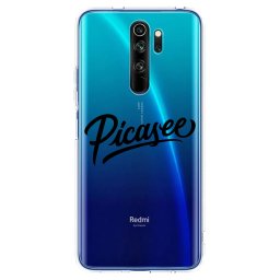Átlátszó szilikon tok az alábbi mobiltelefonokra Xiaomi Redmi Note 8 Pro - Picasee - old logo - black