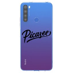 Átlátszó szilikon tok az alábbi mobiltelefonokra Xiaomi Redmi Note 8T - Picasee - old logo - black