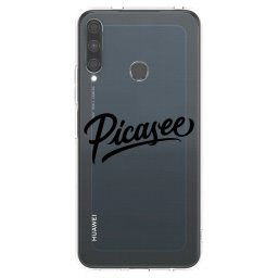 Átlátszó szilikon tok az alábbi mobiltelefonokra Huawei P40 Lite E - Picasee - old logo - black
