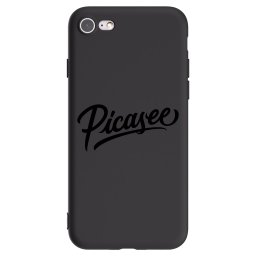 Fekete szilikon tok az alábbi mobiltelefonokra Apple iPhone SE 2020 - Picasee - old logo - black