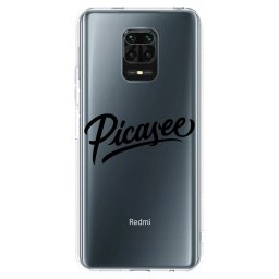 Átlátszó szilikon tok az alábbi mobiltelefonokra Xiaomi Redmi Note 9 Pro - Picasee - old logo - black