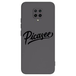 Fekete szilikon tok az alábbi mobiltelefonokra Xiaomi Redmi Note 9 Pro - Picasee - old logo - black