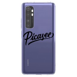 Átlátszó szilikon tok az alábbi mobiltelefonokra Xiaomi Mi Note 10 Lite - Picasee - old logo - black