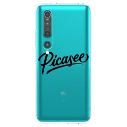 Átlátszó szilikon tok az alábbi mobiltelefonokra Xiaomi Mi 10 - Picasee - old logo - black
