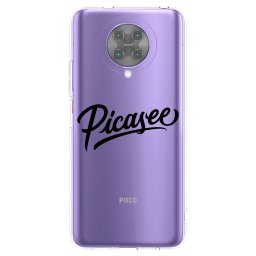 Átlátszó szilikon tok az alábbi mobiltelefonokra Xiaomi Poco F2 Pro - Picasee - old logo - black