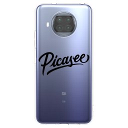 Átlátszó szilikon tok az alábbi mobiltelefonokra Xiaomi Mi 10T Lite - Picasee - old logo - black