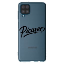 Átlátszó szilikon tok az alábbi mobiltelefonokra Samsung Galaxy A12 A125F - Picasee - old logo - black