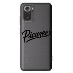 Átlátszó szilikon tok az alábbi mobiltelefonokra Xiaomi Redmi Note 10 - Picasee - old logo - black