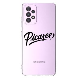 Átlátszó szilikon tok az alábbi mobiltelefonokra Samsung Galaxy A32 5G A326B - Picasee - old logo - black
