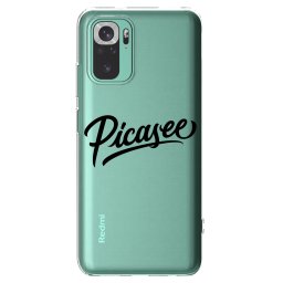 Átlátszó szilikon tok az alábbi mobiltelefonokra Xiaomi Redmi Note 10 Pro - Picasee - old logo - black