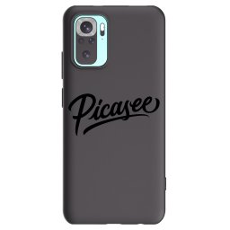 Fekete szilikon tok az alábbi mobiltelefonokra Xiaomi Redmi Note 10 Pro - Picasee - old logo - black