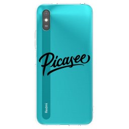 Átlátszó szilikon tok az alábbi mobiltelefonokra Xiaomi Redmi 9AT - Picasee - old logo - black