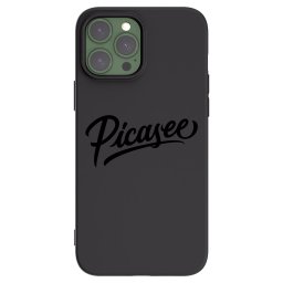 Fekete szilikon tok az alábbi mobiltelefonokra Apple iPhone 13 Pro Max - Picasee - old logo - black