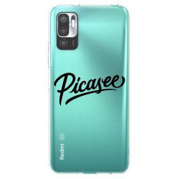 Átlátszó szilikon tok az alábbi mobiltelefonokra Xiaomi Redmi Note 10 5G - Picasee - old logo - black