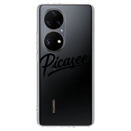 Átlátszó szilikon tok az alábbi mobiltelefonokra Huawei P50 - Picasee - old logo - black