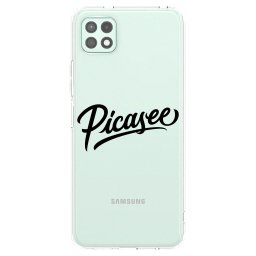 Átlátszó szilikon tok az alábbi mobiltelefonokra Samsung Galaxy A22 A226B 5G - Picasee - old logo - black