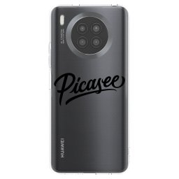 Átlátszó szilikon tok az alábbi mobiltelefonokra Huawei Nova 8i - Picasee - old logo - black