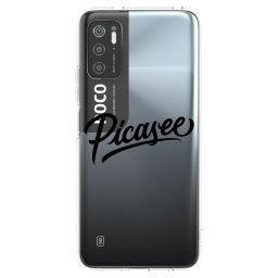 Átlátszó szilikon tok az alábbi mobiltelefonokra Xiaomi Poco M3 Pro 5G - Picasee - old logo - black