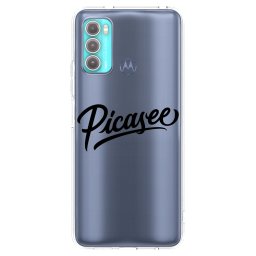 Átlátszó szilikon tok az alábbi mobiltelefonokra Motorola Moto G60 - Picasee - old logo - black