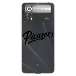 Átlátszó szilikon tok az alábbi mobiltelefonokra Xiaomi Poco X4 Pro 5G - Picasee - old logo - black