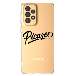 Átlátszó szilikon tok az alábbi mobiltelefonokra Samsung Galaxy A33 5G A336 - Picasee - old logo - black