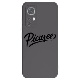 Fekete szilikon tok az alábbi mobiltelefonokra Xiaomi 12X - Picasee - old logo - black