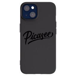 Fekete szilikon tok az alábbi mobiltelefonokra Apple iPhone 14 - Picasee - old logo - black