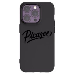Fekete szilikon tok az alábbi mobiltelefonokra Apple iPhone 14 Pro - Picasee - old logo - black