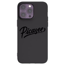 Fekete szilikon tok az alábbi mobiltelefonokra Apple iPhone 14 Pro Max - Picasee - old logo - black