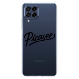 Átlátszó szilikon tok az alábbi mobiltelefonokra Samsung Galaxy M53 5G - Picasee - old logo - black
