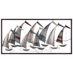Fém Fali Dekoráció Vitorlás Regatta 121cm