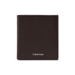 Calvin Klein Kisméretű férfi pénztárca Minimalism Trifold 6Cc W/Coin K50K509624 Barna